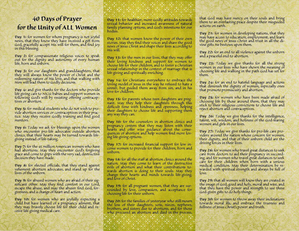 40 Days of Prayer Page 2