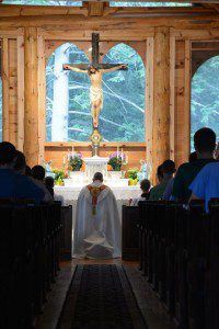 Mass at the Montfort Youth Retreat.