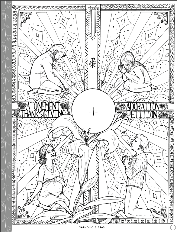 Custom coloring page - Four Ends of the Most Holy Sacrifice of the Mass