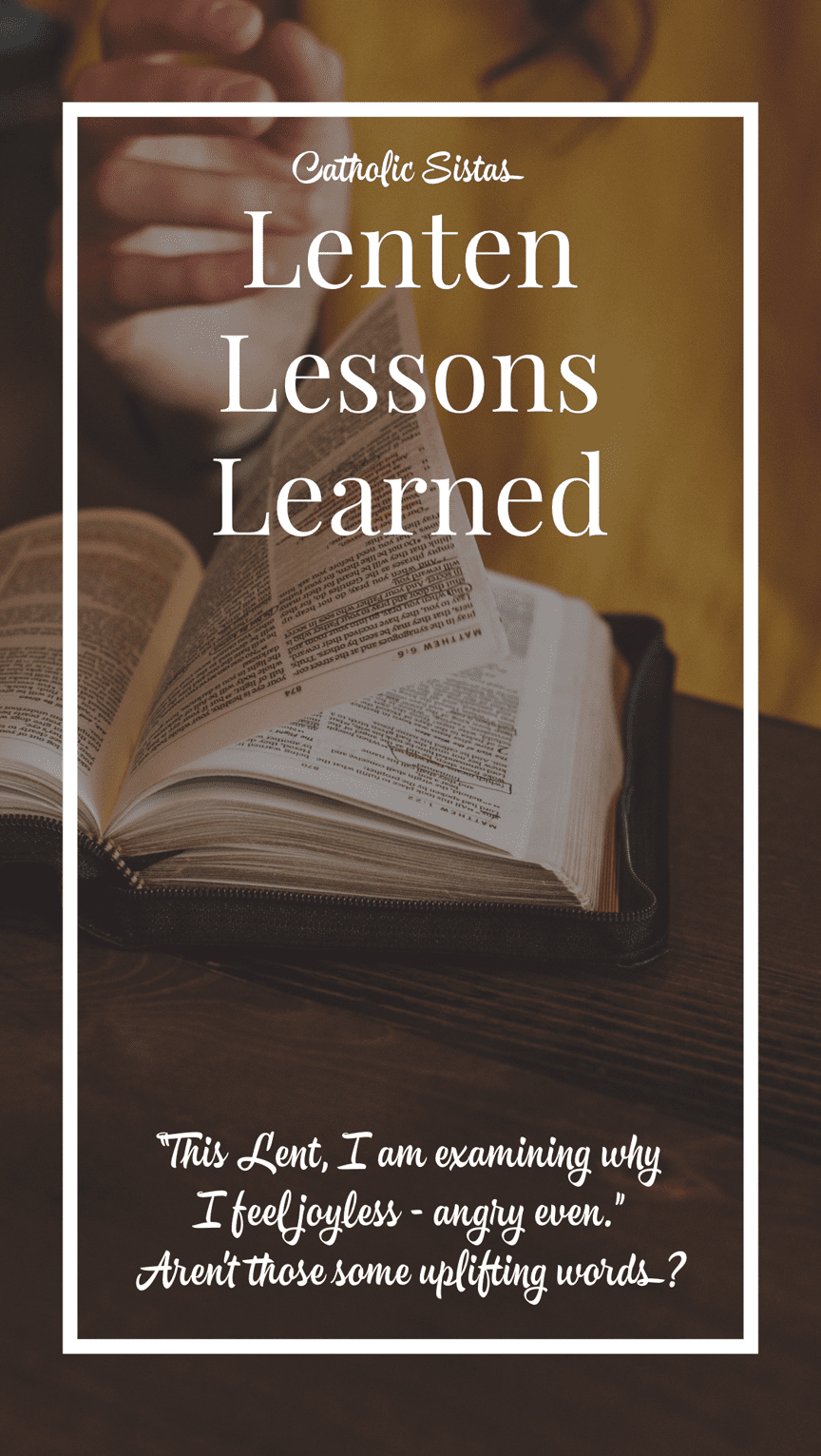 Lenten Lessons Learned