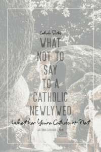 Catholic newlywed
