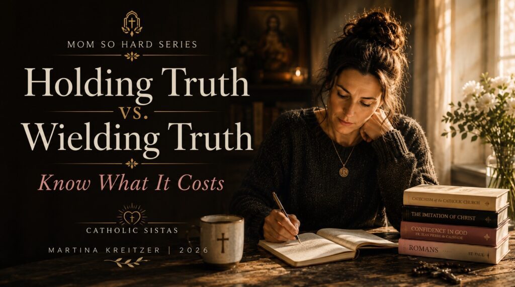 holding truth vs wielding truth catholic parenting mom so hard series catholic sistas martina kreitzer