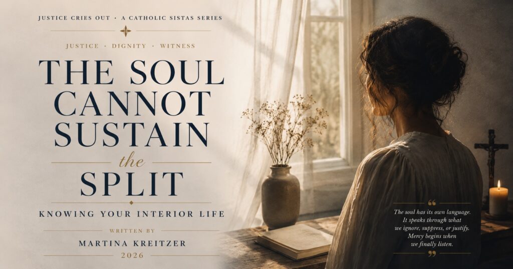 knowing your interior life soul cannot sustain split justice cries out catholic sistas